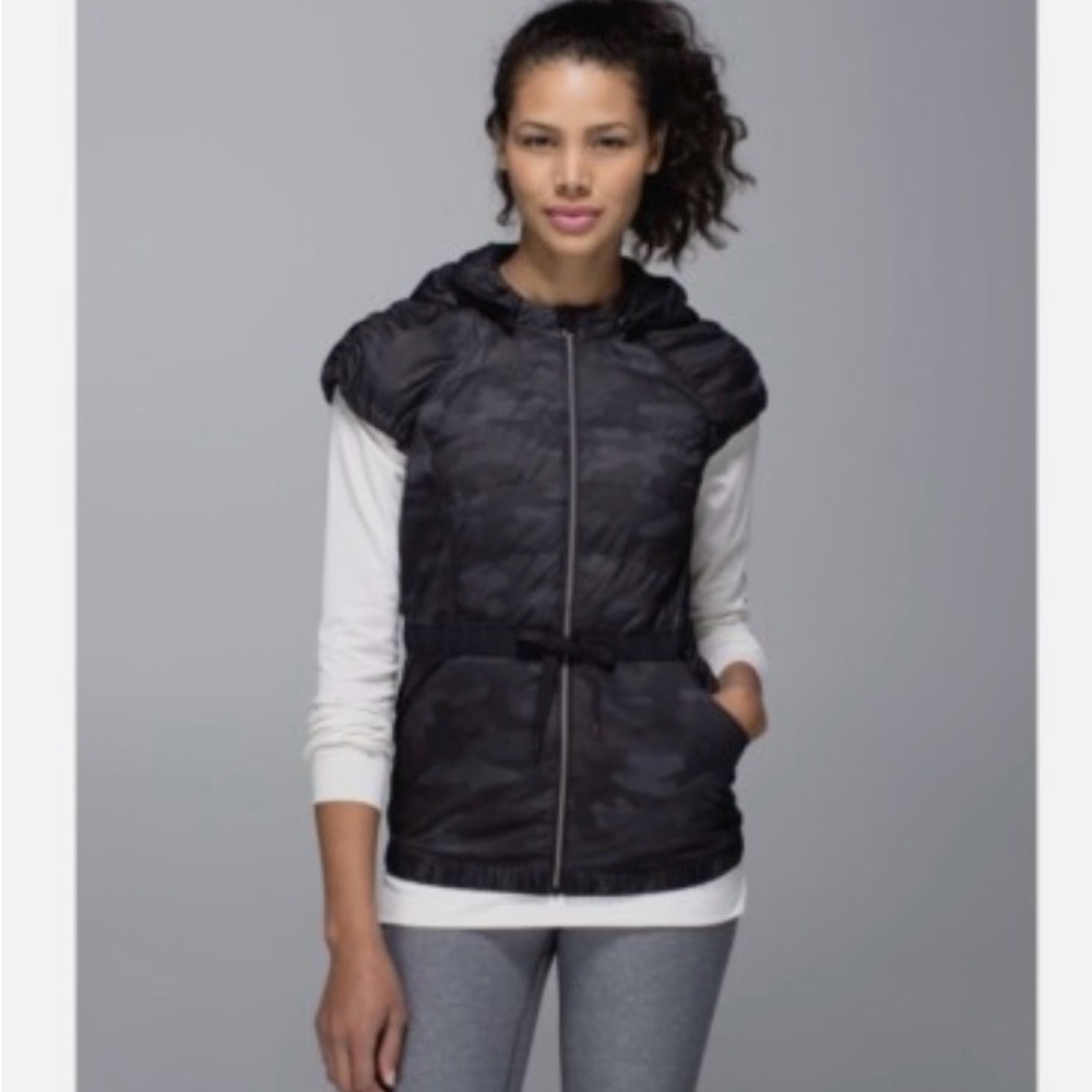 Rare Lululemon spring fling down vest. In great condition.  No signs of wear.